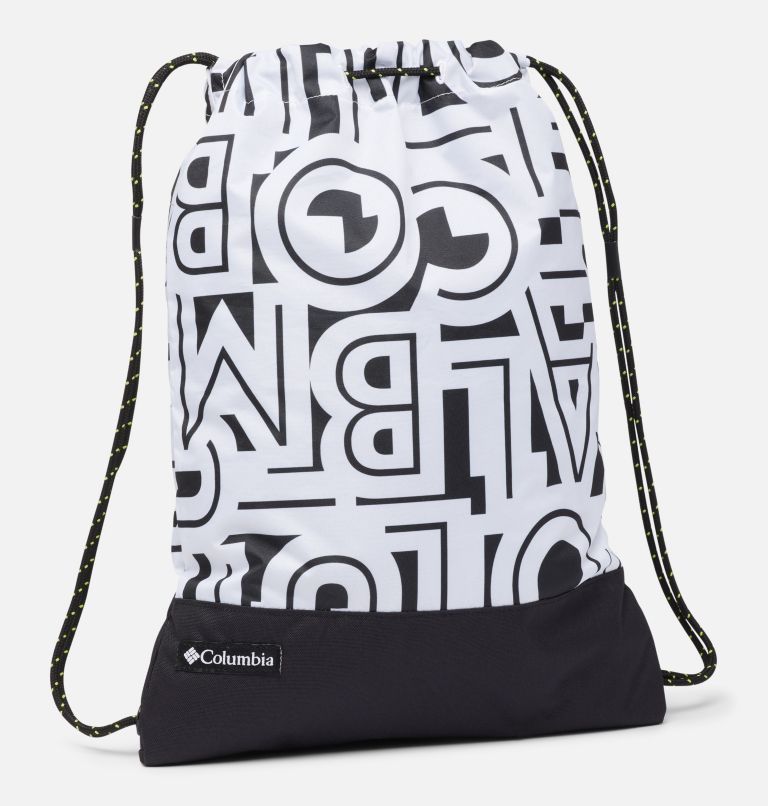 Drawstring Pack | 100 | O/S, Color: White Typo, Black, image 1