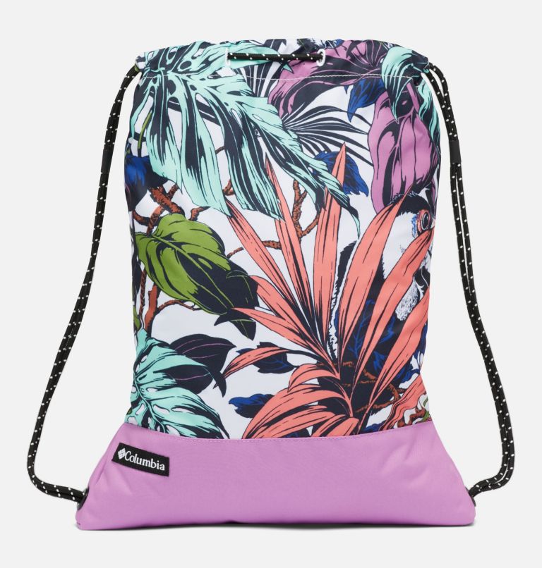 Drawstring Pack | 101 | O/S, Color: White Toucanical, Blossom Pink, image 1