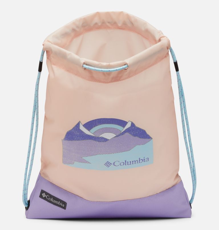 Thumbnail: Zigzag Drawstring Pack | 890 | O/S, Color: Peach Blossom, Frosted Purple, image 3