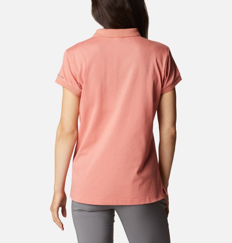 Polo Maille Piquée Uni Lakeside Trail Femme, Color: Dark Coral, image 2