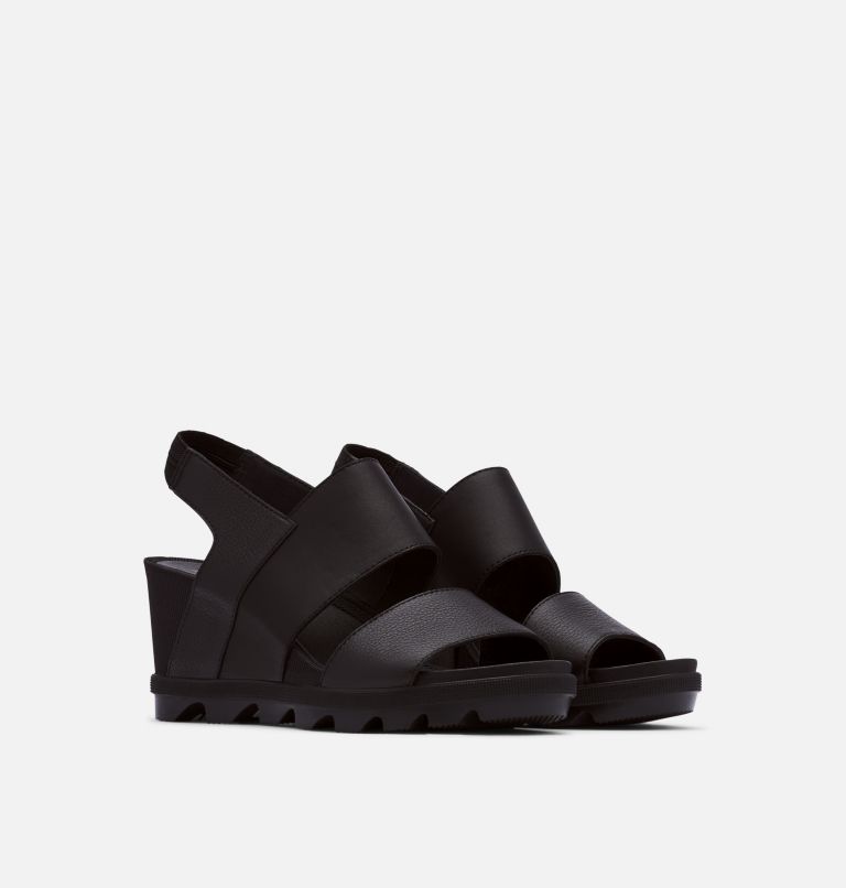 Sorel black cheap wedge sandals