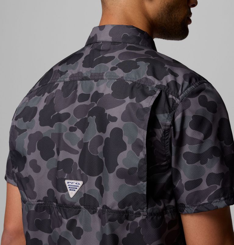 Men's Collegiate PFG Super Slack Tide Shirt - Georgia, Color: UGA - Black Deltahunter Camo, image 6