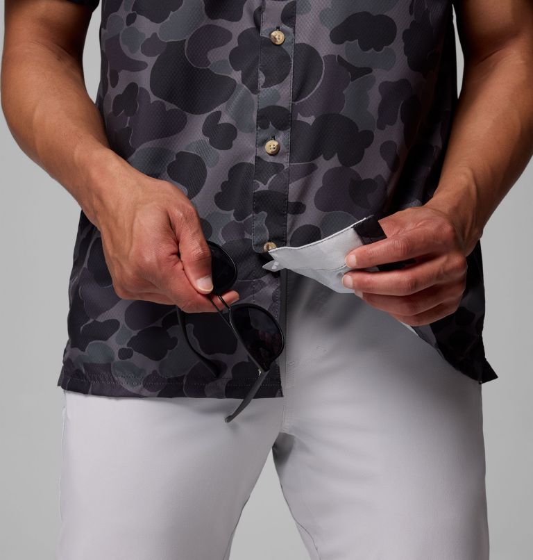 Men's Collegiate PFG Super Slack Tide Shirt - Georgia, Color: UGA - Black Deltahunter Camo, image 7