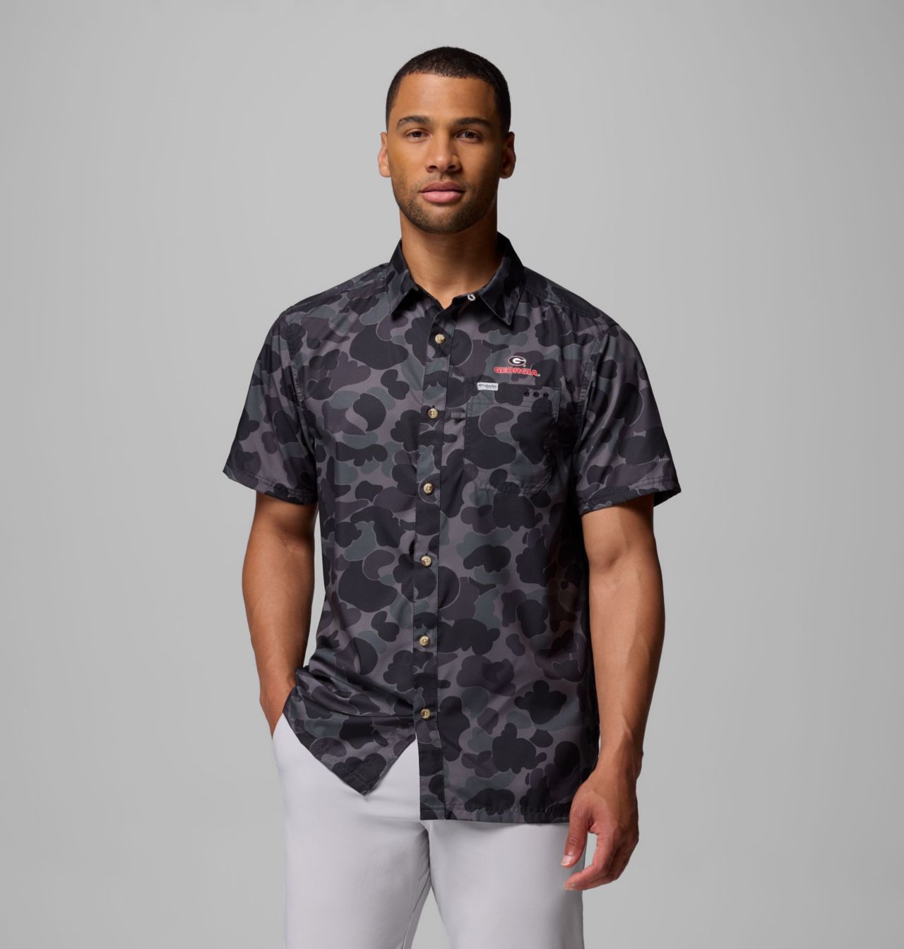 Men's Collegiate PFG Super Slack Tide™ Shirt - Georgia 1