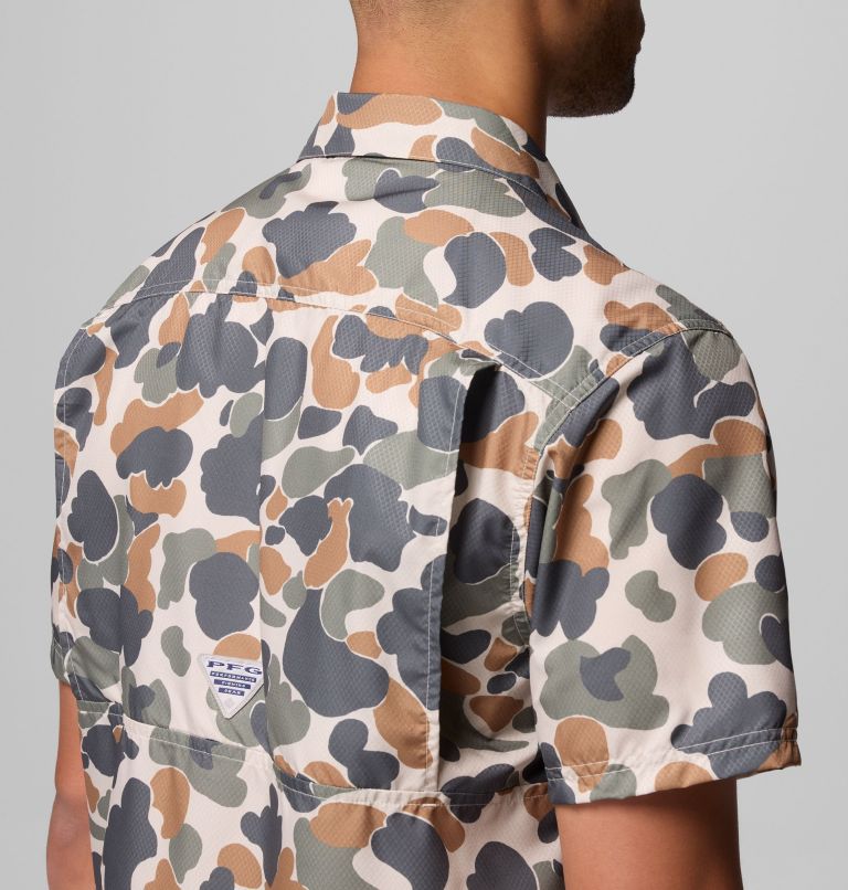 Men's Collegiate PFG Super Slack Tide Shirt - Tennessee, Color: UT - Fossil Deltahunter Camo, image 6