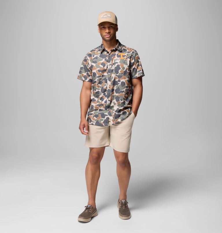 Men's Collegiate PFG Super Slack Tide Shirt - Tennessee, Color: UT - Fossil Deltahunter Camo, image 2