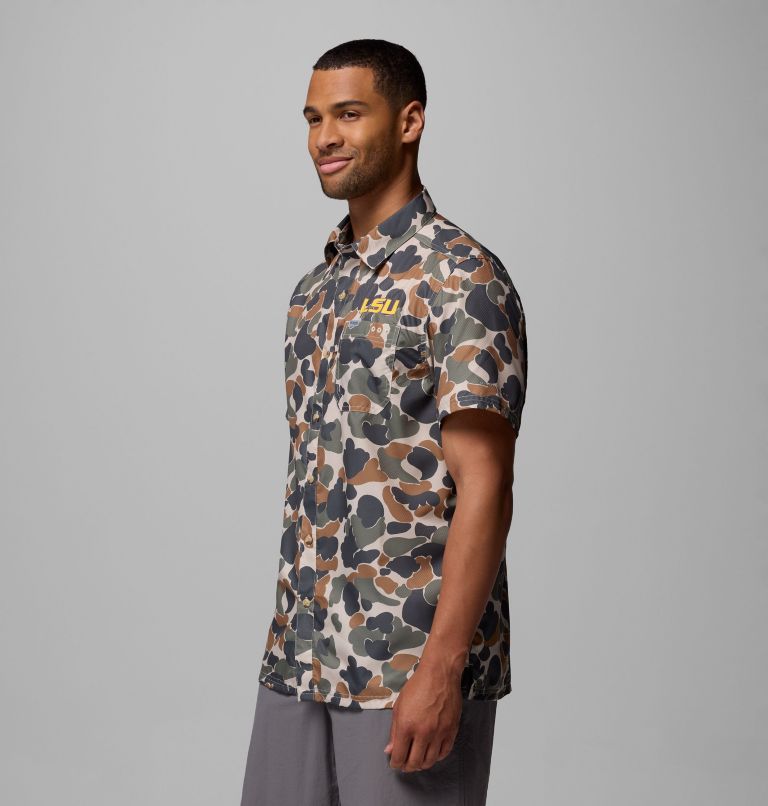 CLG Super Slack Tide Shirt | 161 | L, Color: LSU - Fossil Deltahunter Camo, image 4