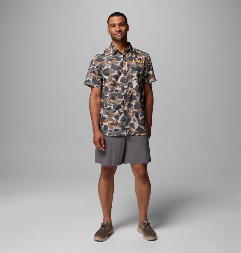 CLG Super Slack Tide Shirt | 161 | L, Color: LSU - Fossil Deltahunter Camo, image 2