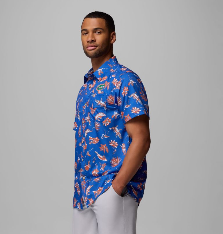 Men's Collegiate PFG Super Slack Tide Shirt - Florida, Color: FLA - Azul Floridays Print, image 4