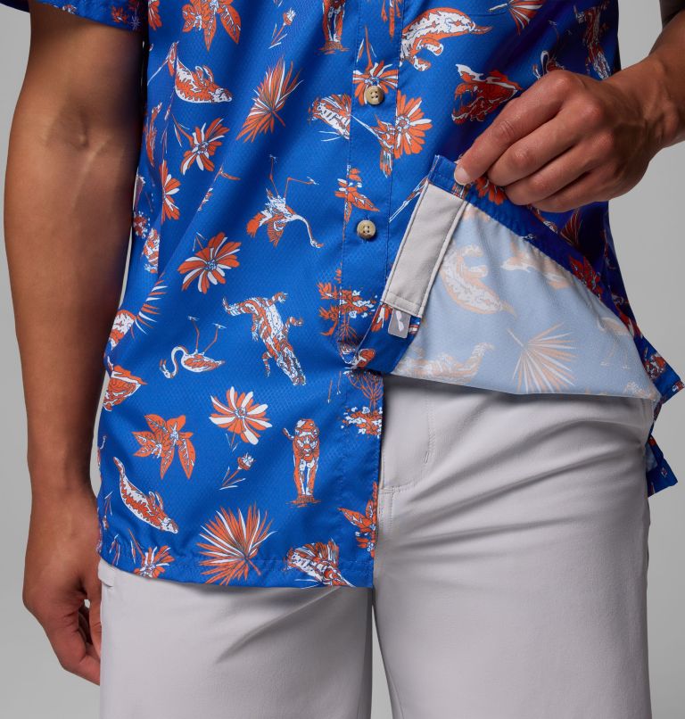 Men's Collegiate PFG Super Slack Tide Shirt - Florida, Color: FLA - Azul Floridays Print, image 7