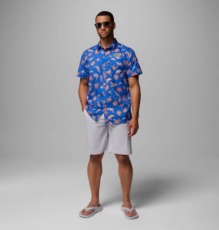 Men's Collegiate PFG Super Slack Tide Shirt - Florida, Color: FLA - Azul Floridays Print, image 2