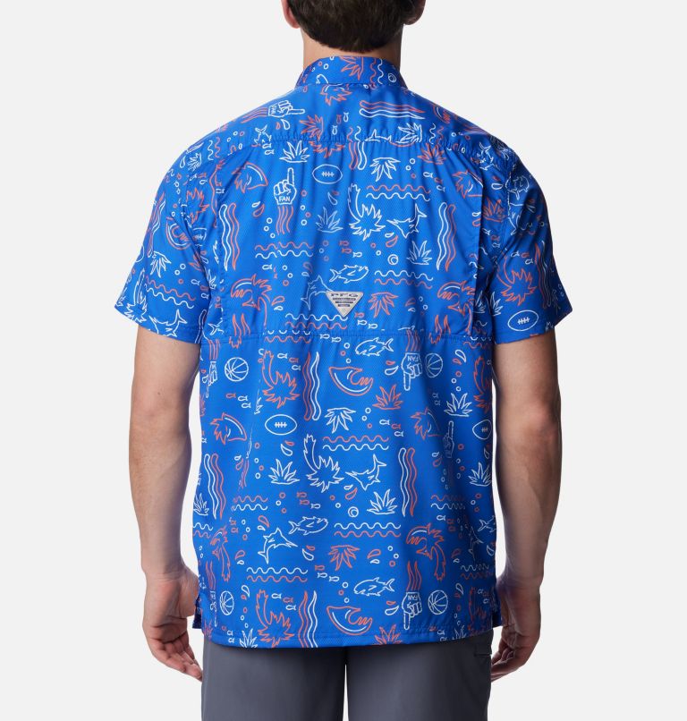 Men's Collegiate PFG Super Slack Tide Shirt - Florida, Color: FLA - Azul Fish Fan Print, image 2