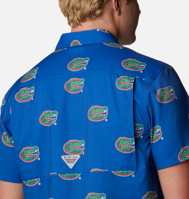 Men's Collegiate PFG Super Slack Tide Shirt - Florida, Color: FLA - Azul Logo Print, image 5