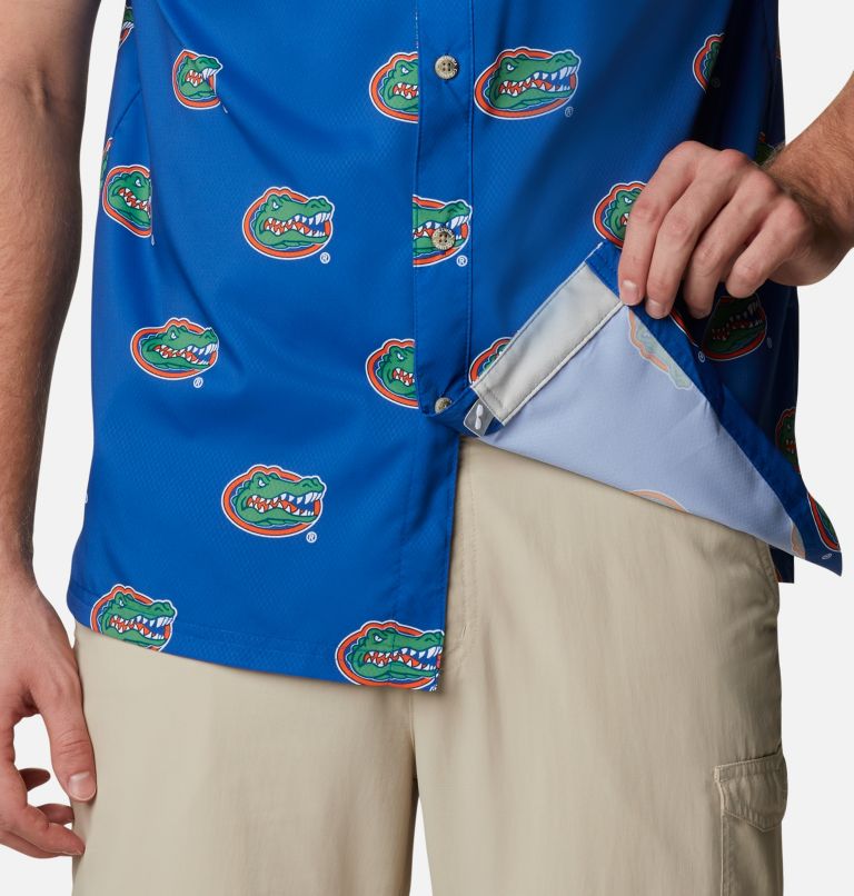 Thumbnail: Men's Collegiate PFG Super Slack Tide Shirt - Florida, Color: FLA - Azul Logo Print, image 6
