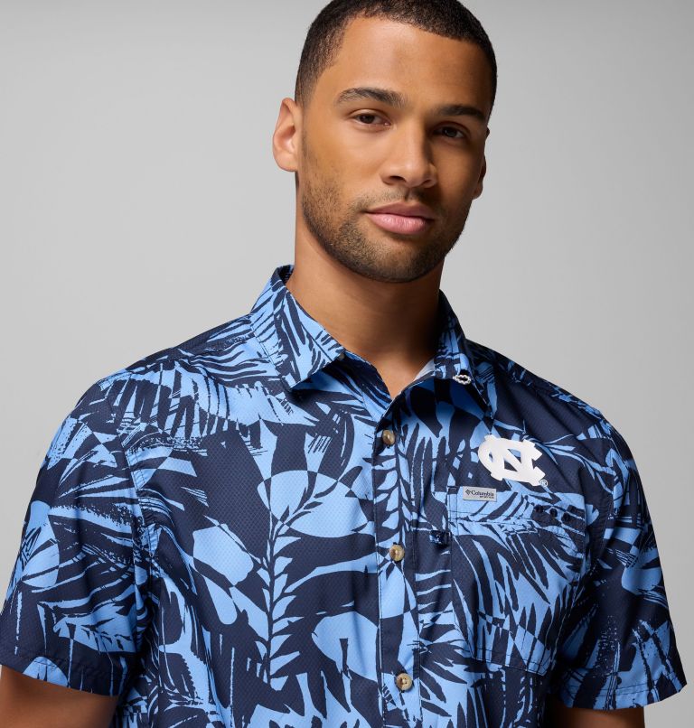 Men's Collegiate PFG Super Slack Tide Shirt - North Carolina, Color: NC - White Cap Tropicatch, image 5