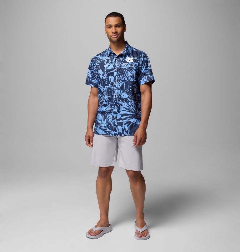 Men's Collegiate PFG Super Slack Tide Shirt - North Carolina, Color: NC - White Cap Tropicatch, image 2