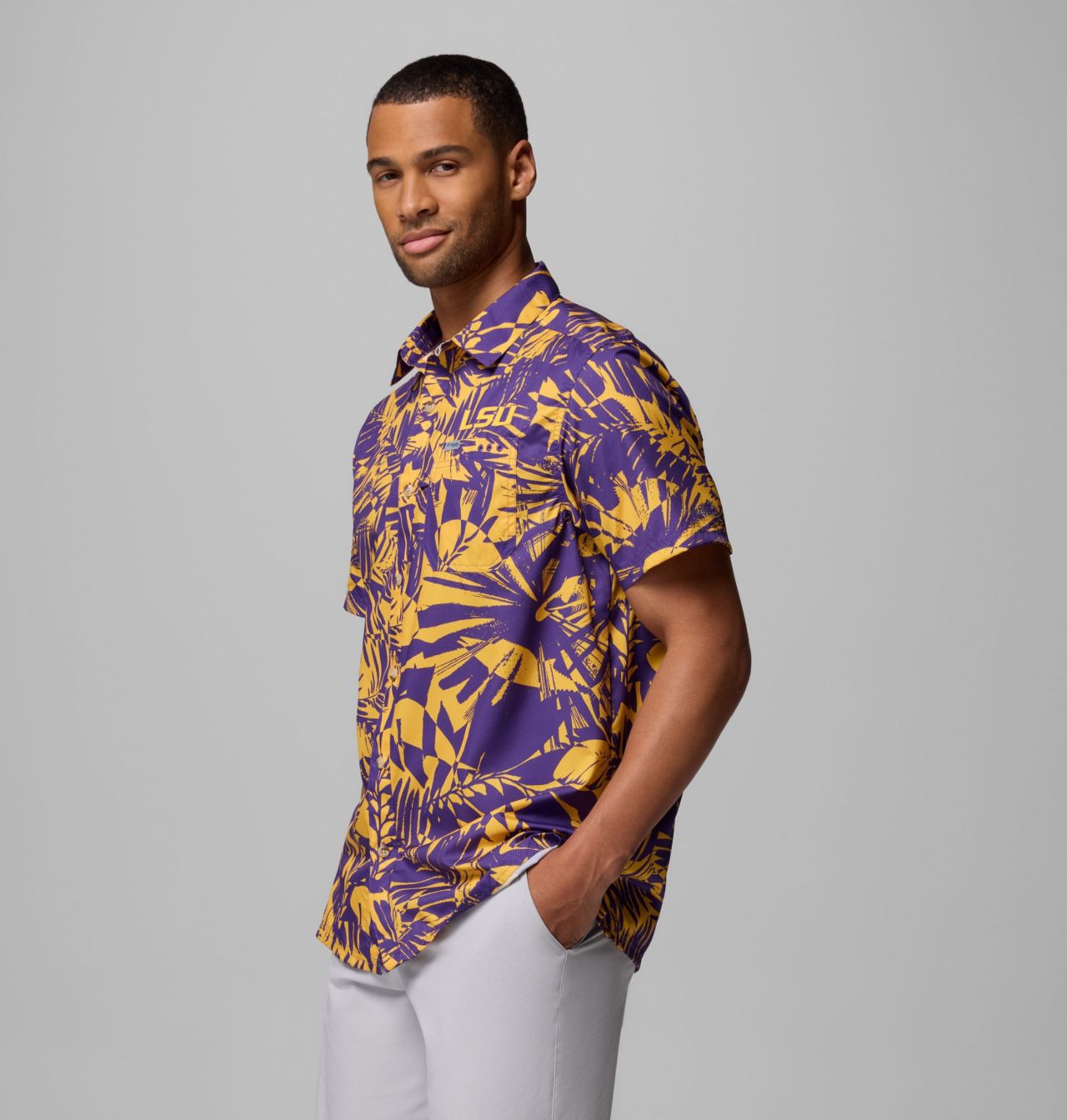 Men's Collegiate PFG Super Slack Tide Shirt - LSU 4