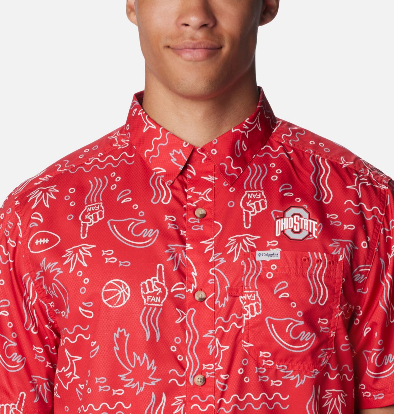 Men's Collegiate PFG Super Slack Tide™ Shirt - Ohio State 4