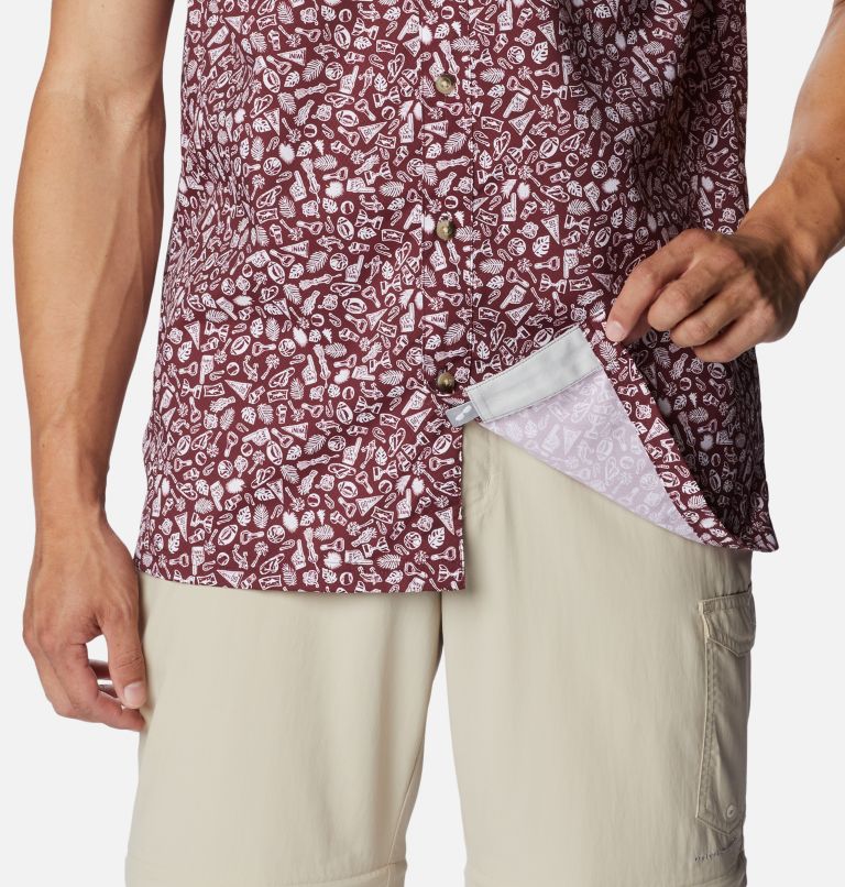 Men's Collegiate PFG Super Slack Tide Shirt - Texas A&M, Color: TAM - Deep Maroon Gameday Print, image 6