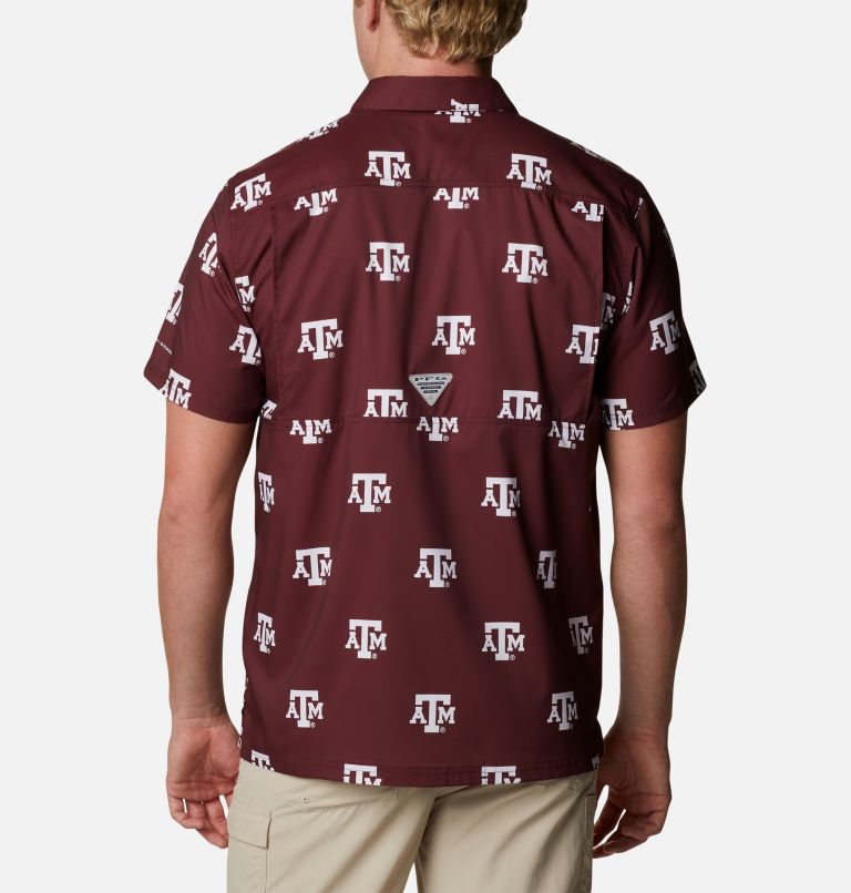 Men's Columbia Maroon Texas A&M Aggies Super Slack Tide Omni-Shade  Button-Up Shirt