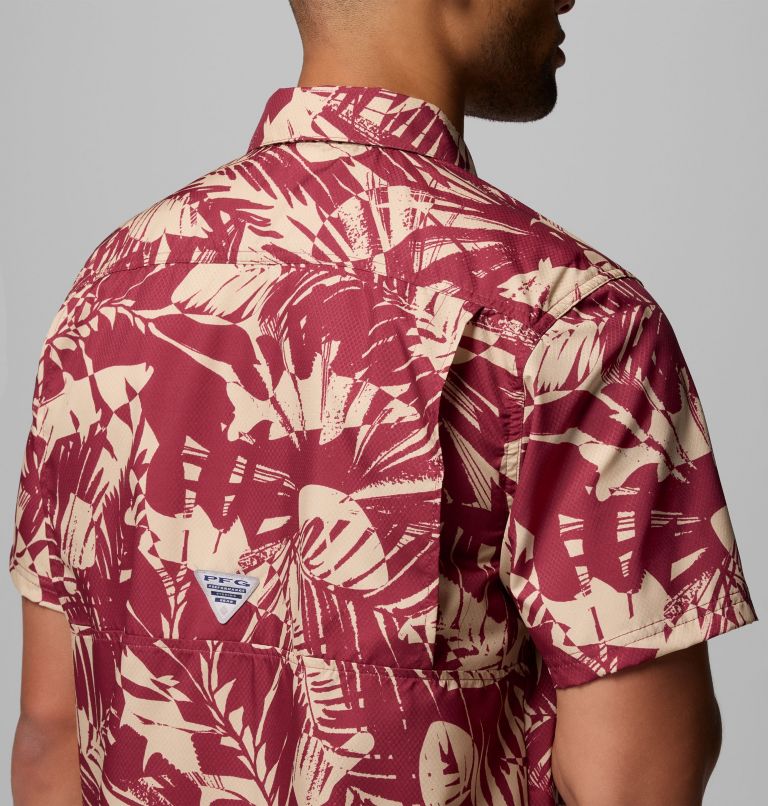 Men's Collegiate PFG Super Slack Tide Shirt - Florida State, Color: FSU - Cabernet Tropicatch Print, image 6