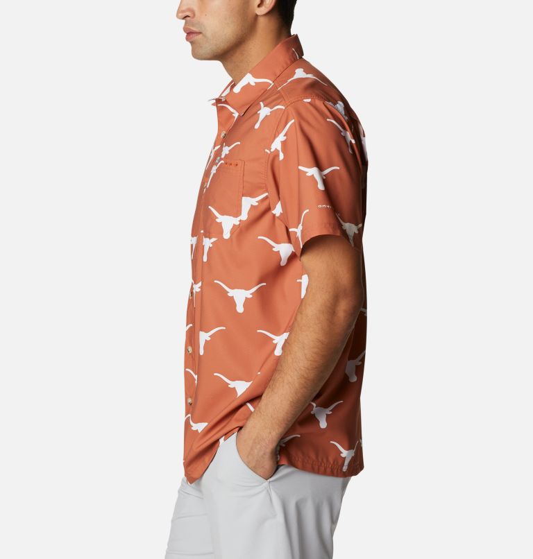Men's Collegiate PFG Super Slack Tide Shirt - Texas, Color: TEX - Cedar Logo Print, image 3