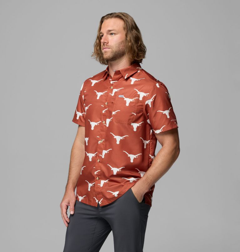 Men's Collegiate PFG Super Slack Tide Shirt - Texas, Color: TEX - Cedar Logo Print, image 4