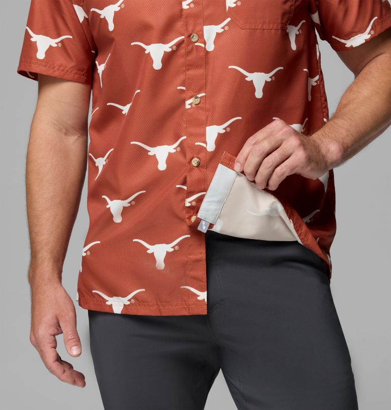 Men's Collegiate PFG Super Slack Tide Shirt - Texas, Color: TEX - Cedar Logo Print, image 6