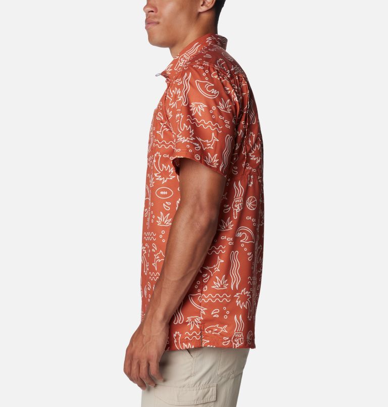 Men's Collegiate PFG Super Slack Tide Shirt - Texas, Color: TEX - Cedar Fish Fan Print, image 3
