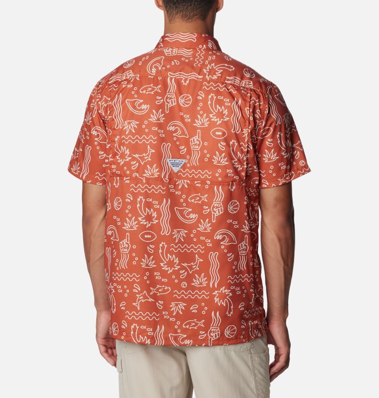Men's Collegiate PFG Super Slack Tide Shirt - Texas, Color: TEX - Cedar Fish Fan Print, image 2