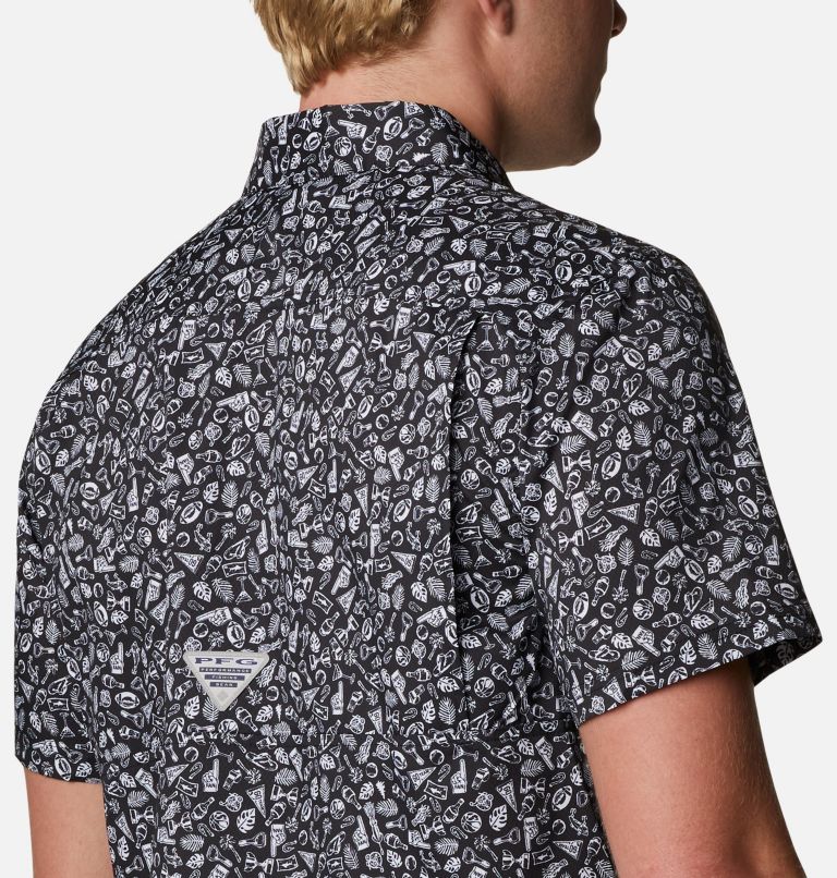 Men's Collegiate PFG Super Slack Tide Shirt - Oregon State, Color: OSU - Black Micro Print, image 5