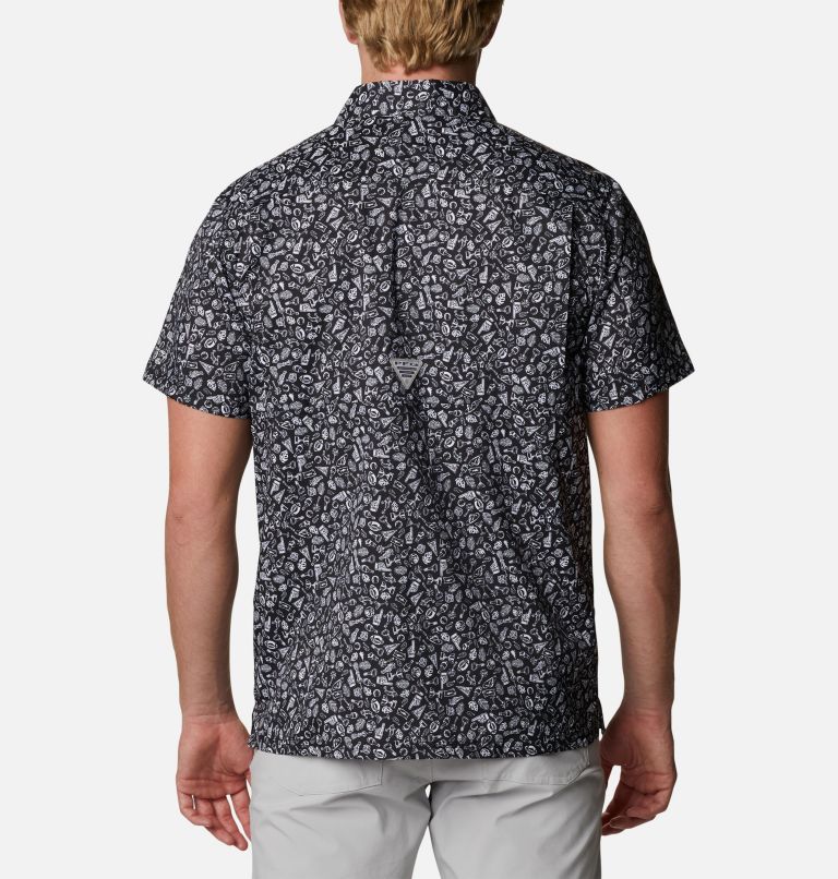 Men's Collegiate PFG Super Slack Tide Shirt - Oregon State, Color: OSU - Black Micro Print, image 2