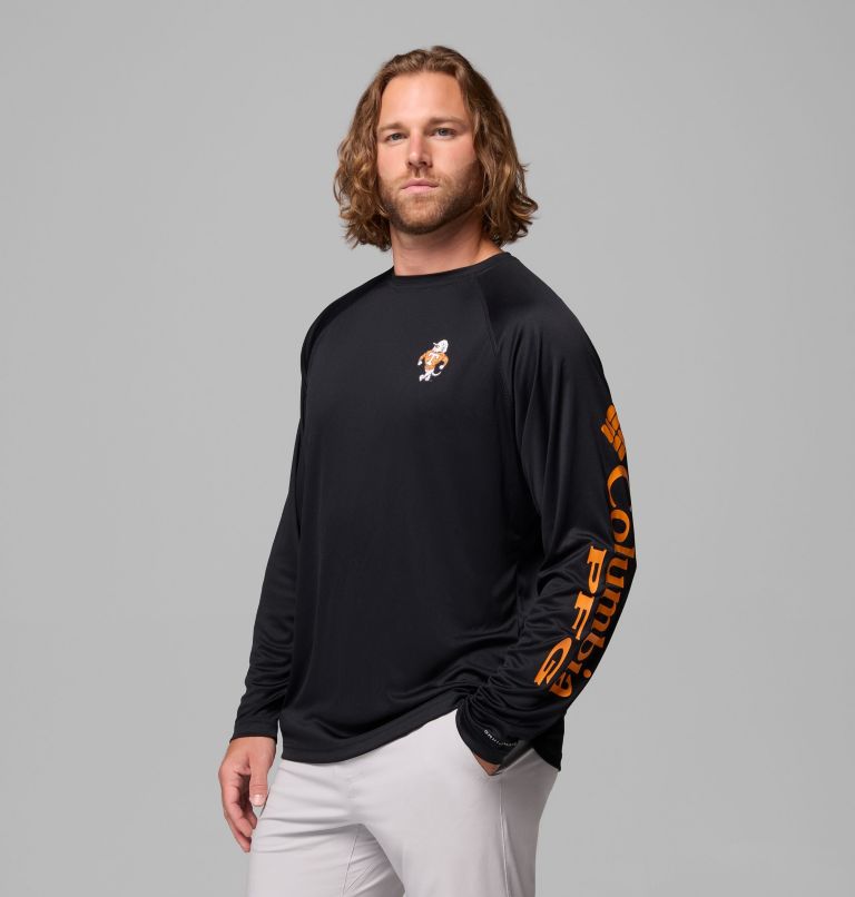 Men's Collegiate PFG Terminal Tackle Long Sleeve Shirt - Tennessee, Color: UT - Black, image 4