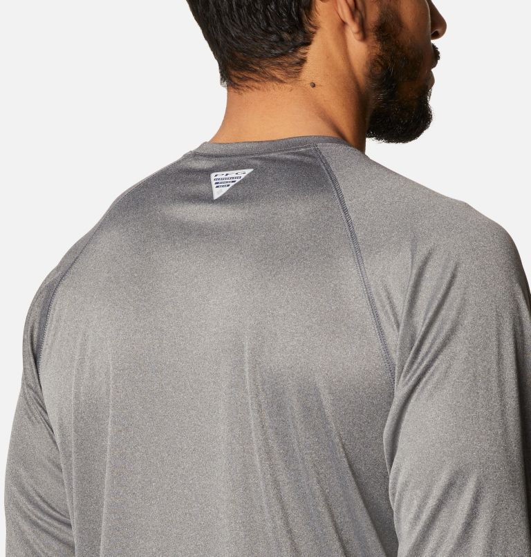 Men's Collegiate PFG Terminal Tackle Long Sleeve Shirt - LSU, Color: LSU - Charcoal Heather, image 5