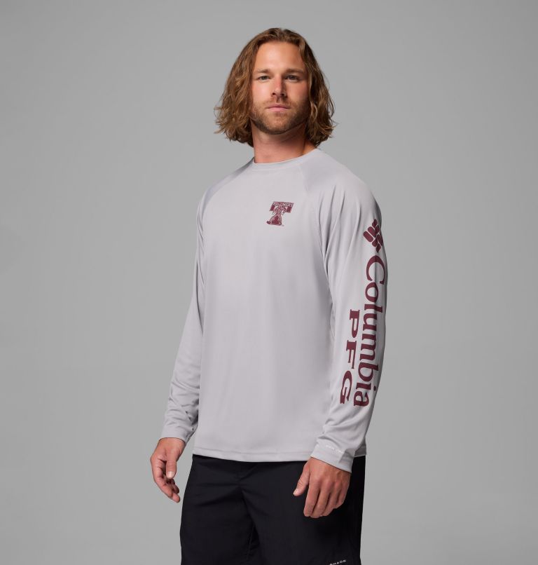 Men's Collegiate PFG Terminal Tackle Long Sleeve Shirt - Texas A&M, Color: TAM - Columbia Grey, image 4