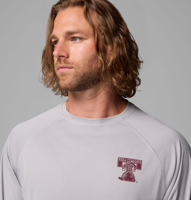 Men's Collegiate PFG Terminal Tackle Long Sleeve Shirt - Texas A&M, Color: TAM - Columbia Grey, image 5