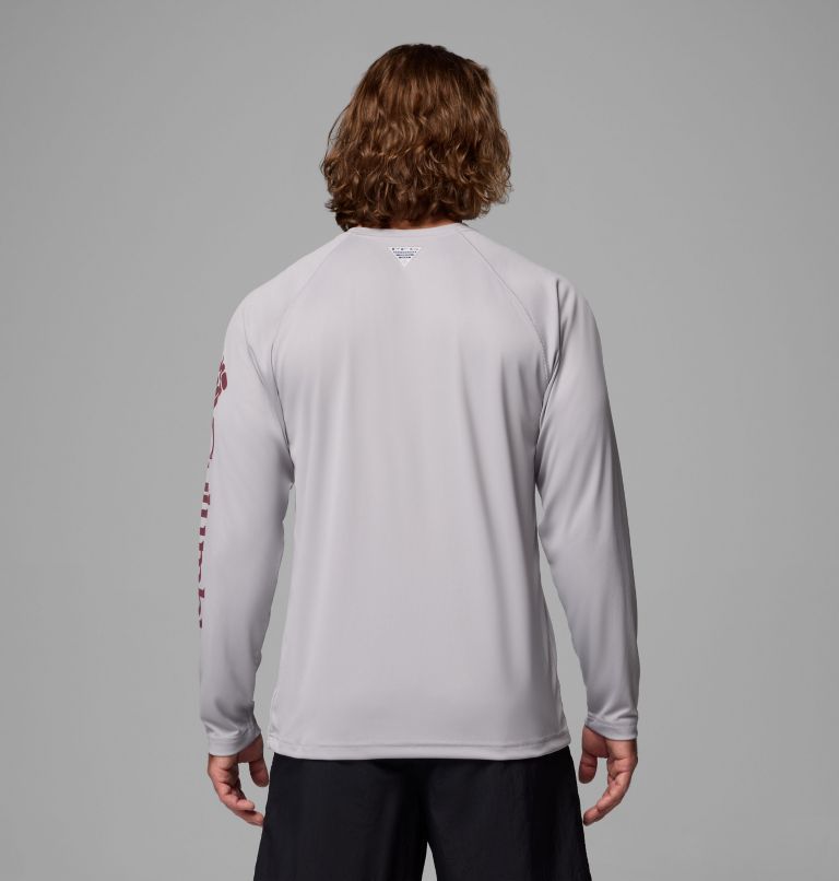 Men's Collegiate PFG Terminal Tackle Long Sleeve Shirt - Texas A&M, Color: TAM - Columbia Grey, image 3