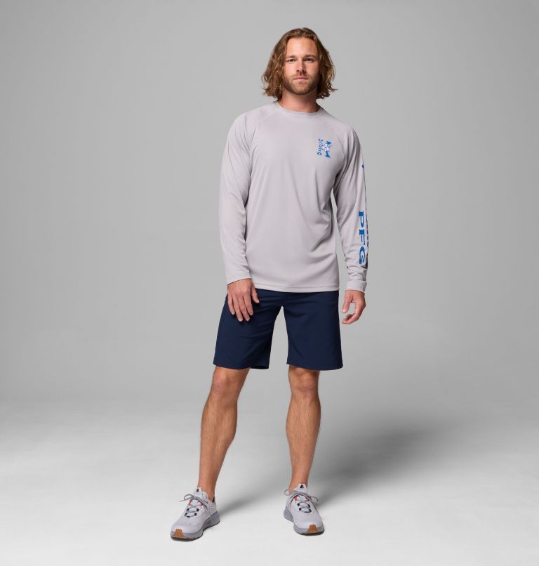 Men's Collegiate PFG Terminal Tackle Long Sleeve Shirt - Kentucky, Color: UK - Columbia Grey, image 2
