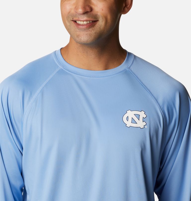 Men's Collegiate PFG Terminal Tackle Long Sleeve Shirt - North Carolina, Color: NC - White Cap, White, image 4