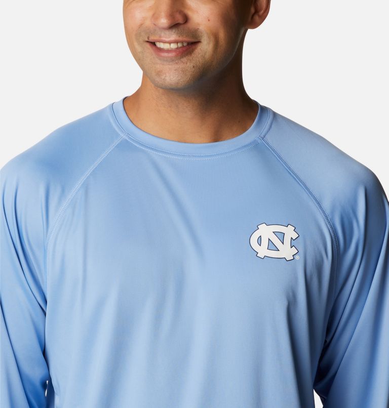 Columbia Men's North Carolina Tar Heels Charcoal Heather Gray CLG Terminal Tackle Long Sleeve Shirt, Large