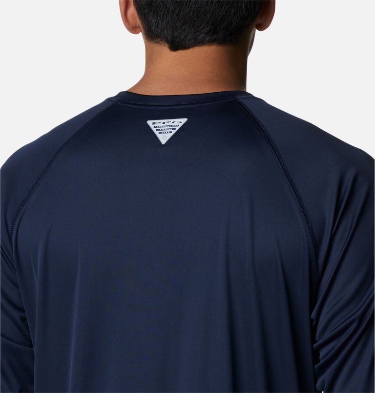 Thumbnail: Men's Collegiate PFG Terminal Tackle Long Sleeve Shirt - Dallas Cowboys, Color: DC - Collegiate Navy, White, image 5