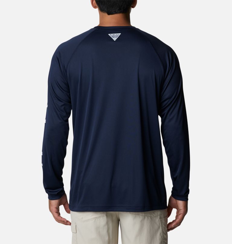 Thumbnail: Men's PFG Terminal Tackle Long Sleeve Shirt - Dallas Cowboys, Color: DC - Collegiate Navy, White, image 2