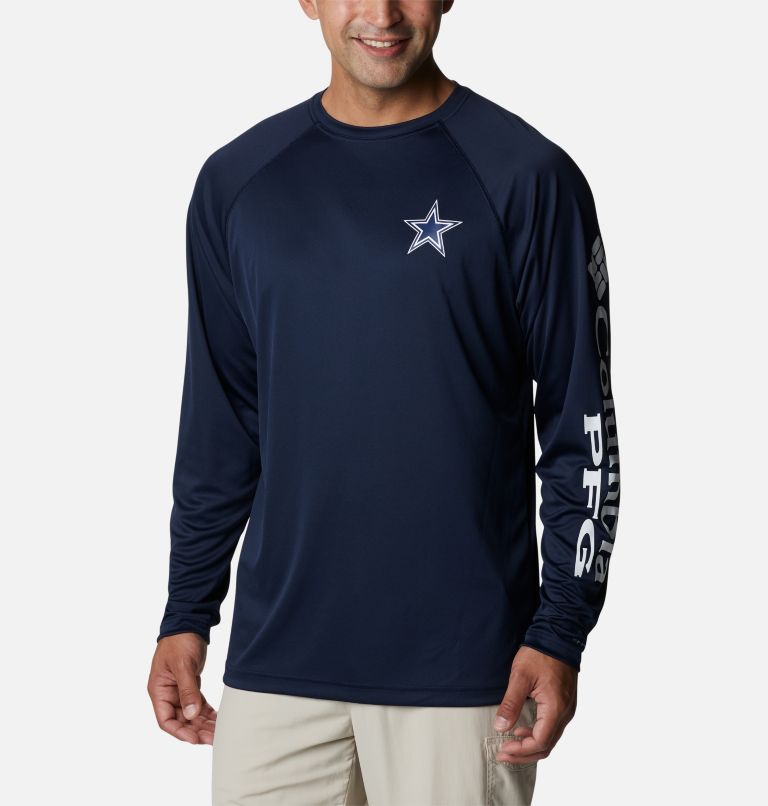 Columbia Men's Dallas Cowboys Tech Trail Navy Polo