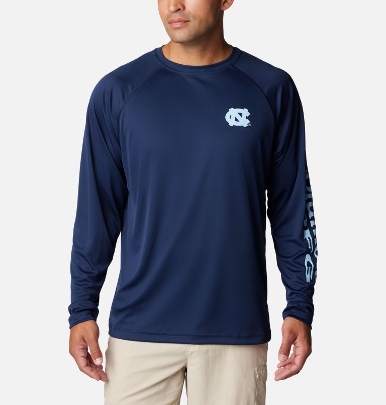 Men's Collegiate PFG Terminal Tackle Long Sleeve Shirt - North Carolina, Color: NC - Collegiate Navy, image 1