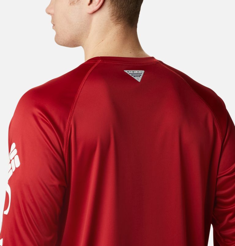 Columbia Men's Collegiate PFG Terminal Tackle Long Sleeve Shirt - Alabama - XL - Red
