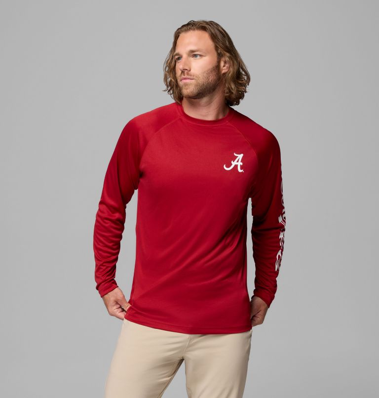 CLG Terminal Tackle LS Shirt | 678 | M, Color: ALA - Red Velvet, White, image 1