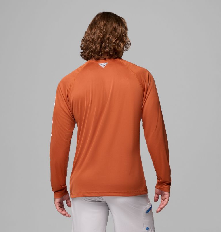 Men's Collegiate PFG Terminal Tackle Long Sleeve Shirt - Texas, Color: TEX - Cedar, image 3