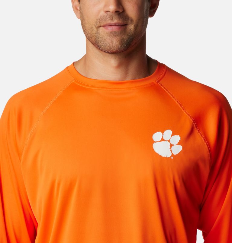 Men's Collegiate PFG Terminal Tackle Long Sleeve Shirt - Clemson, Color: CLE - Spark Orange, image 4