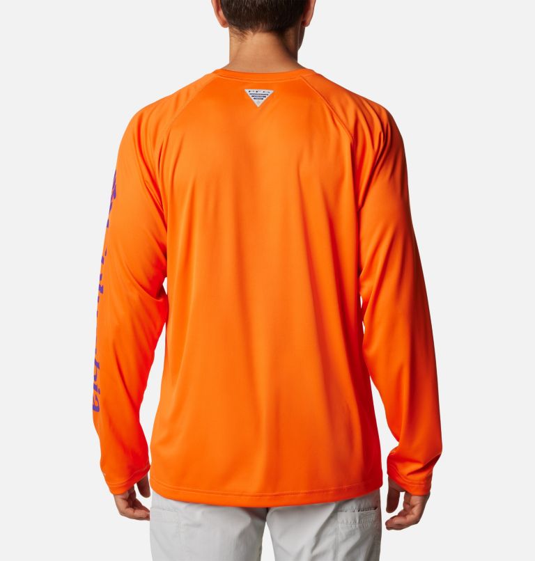 Men's Collegiate PFG Terminal Tackle Long Sleeve Shirt - Clemson, Color: CLE - Spark Orange, image 2