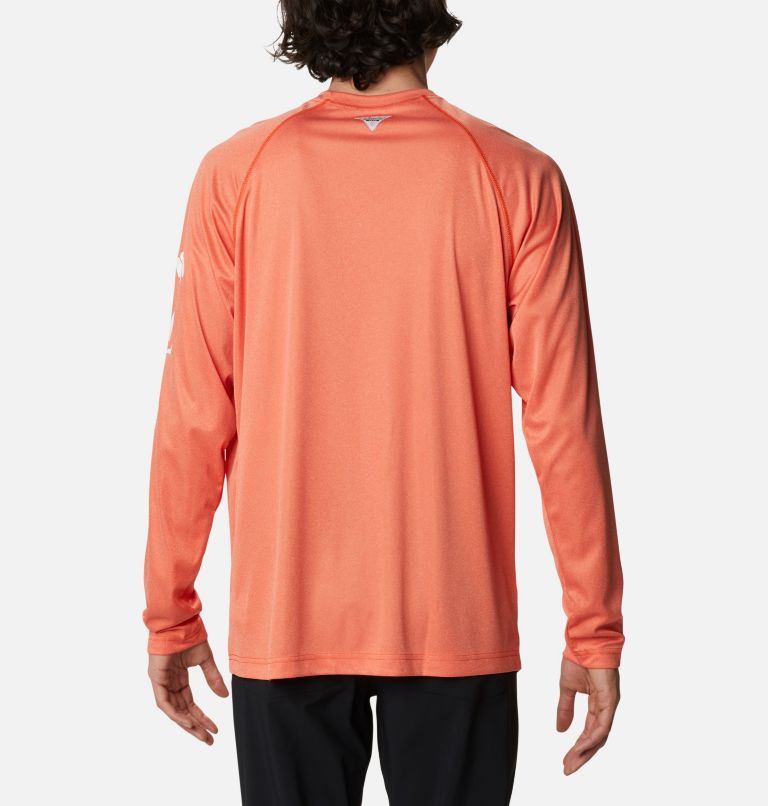 Thumbnail: Men's Collegiate PFG Terminal Tackle Long Sleeve Shirt - Clemson, Color: CLE - Spark Orange Heather, image 2